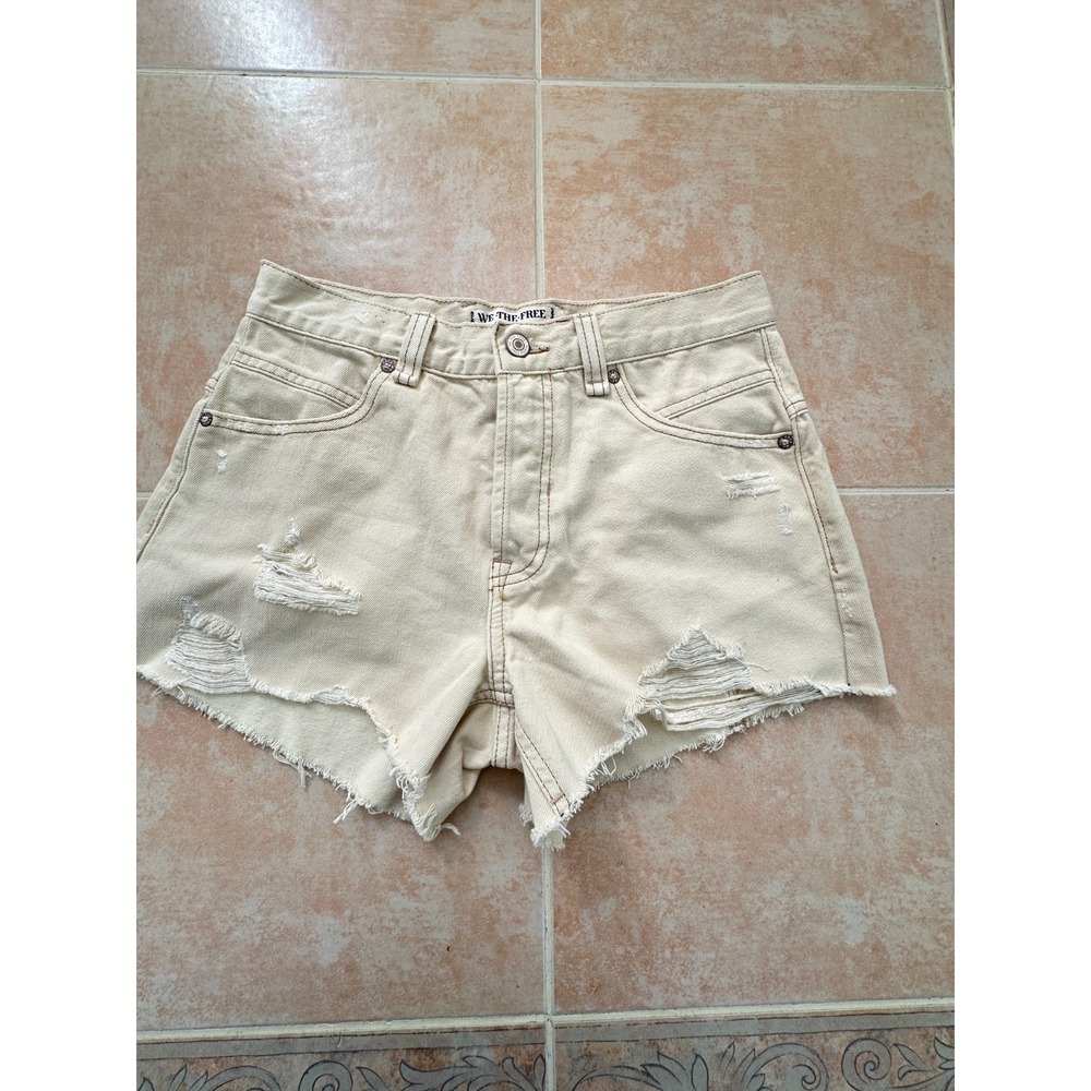 Free‎ People We The Free - Now Or Never  Denim shorts Women Size: 25-New-notags- - Picture 2 of 9
